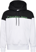 Institutional Colorblock Hoodie Tops Sweatshirts & Hoodies Hoodies White Calvin Klein Jeans