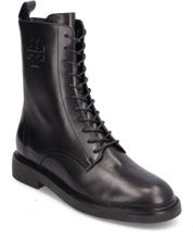 Double T Combat Boot Shoes Boots Ankle Boots Laced Boots Black Tory Burch