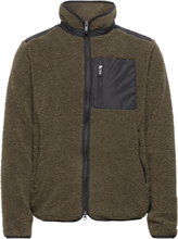 Benny Pile Jacket Tops Sweatshirts & Hoodies Fleeces & Midlayers Khaki Green Jofama
