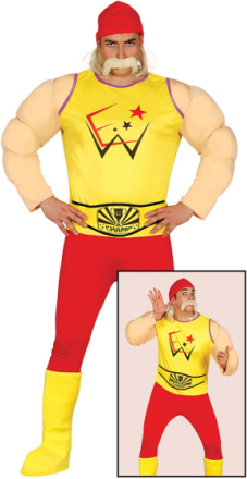 Hulk Hogan Inspirert Herrekostyme - Strl M