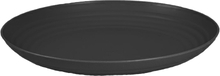 Rond bord/camping bord - D25 cm - zwart - kunststof - onbreekbaar