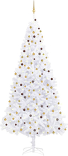 vidaXL Albero Natale Artificiale LED e Palline Bianco 300 cm Bianco