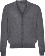 100% Merino Wool Cardigan Tops Knitwear Cardigans Grey Mango