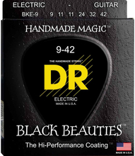 DR Strings BKE-9 Black Beauties black el-guitar-strenge, 009-042