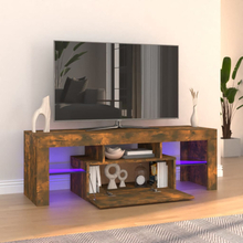 vidaXL Mobile Porta TV con Luci LED Rovere Fumo 120x35x40 cm