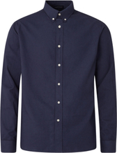 Classic Flannel B.d Shirt Skjorte Uformell Marineblå Lexington Clothing*Betinget Tilbud