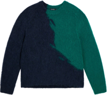 "Garmisch Hairy Knit Sweater Designers Knitwear Round Necks Navy J. Lindeberg"