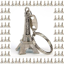 100 Souvenir Eiffeltorn nyckelring Paris silver