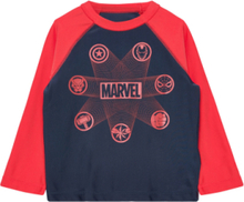 Babygap | Marvel 100% Recycled Printed Swim Rashguard T-shirts Long-sleeved T-shirts Multi/mønstret GAP*Betinget Tilbud