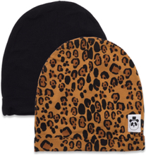 Basic Leopard Beanie 2-Pack Accessories Headwear Hats Beanie Multi/patterned Mini Rodini