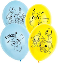 6 stk 27,5 cm Pokémon Latexballonger