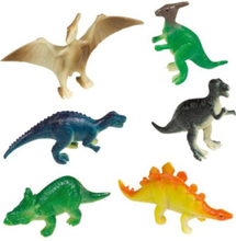 8 stk Mini Happy Dinosaur Figurer