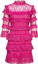 Carmine Frill Mini Lace Dress Dresses Lace Dresses Rosa By Malina*Betinget Tilbud