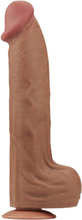 Lovetoy Sliding Skin Dual Layer Dildo Brown 36 cm XL dildo
