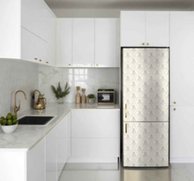 Wit en gouden geometrisch koelkast sticker