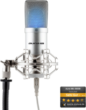 MIC-900S-LED USB kondensator mikrofon silver njure studio LED