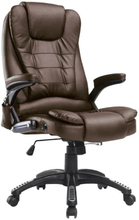 Rootz Office Chair - Vibrating Massage Chair - Massage Chair - Gaming Chair - Computer Chair - Leather - Brown
