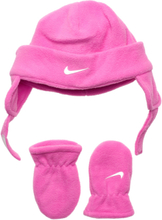 Nan Swoosh Baby Fleece Cap / Nan Swoosh Baby Fleece Cap Accessories Gloves & Mittens Baby Gloves Baby Hats Rosa Nike*Betinget Tilbud