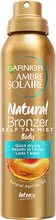 Garnier Ambre Solaire Natural Bronzer Self tan Mist Body - 150 ml