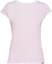 Organic Favorite Stripe Teasy T-shirts & Tops Short-sleeved Rosa Mads Nørgaard*Betinget Tilbud