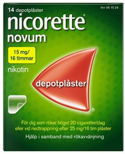 Nicorette Novum depotplåster 15 mg/16 timmar 14 st