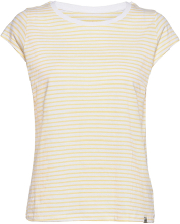 Organic Favorite Stripe Teasy T-shirts & Tops Short-sleeved Creme Mads Nørgaard*Betinget Tilbud