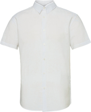 Slhregnew-Linen Shirt Ss Classic Kortermet Skjorte Hvit Selected Homme*Betinget Tilbud