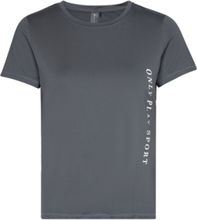 Onpsweet Reg Ss Train Tee Sport T-shirts & Tops Short-sleeved Grey Only Play