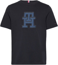 Monogram Applique Tee Tops T-Kortærmet Skjorte Navy Tommy Hilfiger