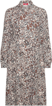 Patterned Shirt Dress Knælang Kjole Brown Esprit Collection