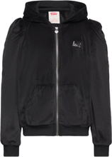 Levi's® Velour Zipped Hoodie Tops Sweatshirts & Hoodies Hoodies Black Levi's