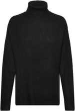 "Penny Roll Neck Pullover Tops Knitwear Turtleneck Black A-View"