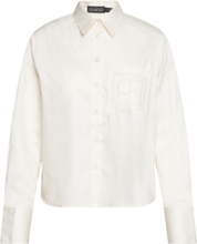 Sladriana Shirt Ls Tops Shirts Long-sleeved White Soaked In Luxury
