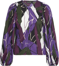 Slkillian Blouse Tops Blouses Long-sleeved Purple Soaked In Luxury