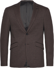 Milano Jersey Blazer Suits & Blazers Blazers Single Breasted Blazers Brown Clean Cut Copenhagen