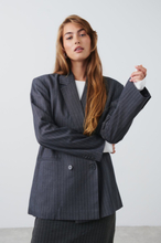 Gina Tricot - Doublebreasted blazer - Dressjakker - Grey - 46 - Female