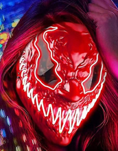 Rød Venom Carnage Inspirert Maske med LED-Lys