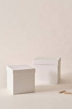 BOXAS pappbox 2-pack - återvunnen Naturvit