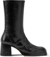 Cass Black Boots Shoes Boots Ankle Boots Ankle Boots With Heel Black MIISTA