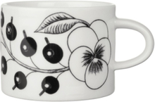 Paratiisi Cup 0.18L Black Home Tableware Cups & Mugs Coffee Cups White Arabia
