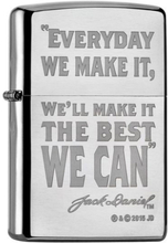 Zippo Aansteker Jack Daniel's Everyday We Make It, We'll Make It The Best We Can