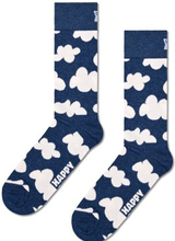 Happy Sock Cloudy Navy Sock Strømper Marineblå Str 41/46