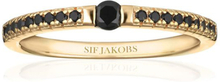 Sif Jakobs SJ-R22117-BK-SG Ring Ellera Uno zilver-zirconia goudkleurig-zwart Maat 54