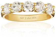 Sif Jakobs SJ-R42127-CZ-SG Ring Belluno Uno zilver-zirconia goudkleurig-wit Maat 54