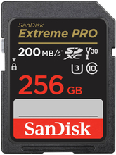 SANDISK SDXC Extreme Pro 256GB 200MB/s UHS-I C10 V30 U3