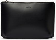A.P.C. - Jacob Leather Pouch - Sort - ONE SIZE