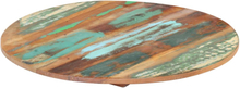 vidaXL Rund bordsskiva 50 cm 15-16 mm massivt återvunnet trä