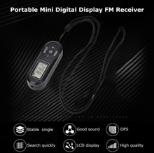 HRD-727 Portable Mini FM Radio Digital Display FM Receiver Retro MP3 Player Style DSP with Headphones Lanyard