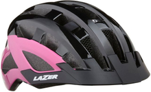 Lazer Petit DLX Junior Cykelhjelm, Black/Pink, 50-57cm