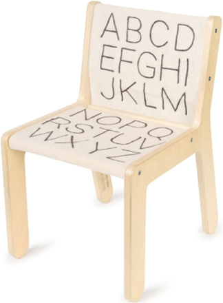 Kid's Chair Abc Canvas Home Kids Decor Furniture Chairs & Stools Creme Lorena Canals*Betinget Tilbud